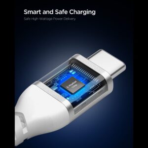 Spigen EB10010CCA ESSENTIAL TYPE-C KABELIS 100W 100CM BALTAS - Image 3