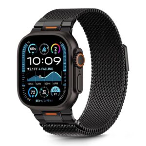 Tech-Protect MILANO VANGUARD APPLE WATCH 8 / 9 / 10 / 11 / SE / ULTRA (44 / 45 / 46 / 49 MM) juodos spalvos