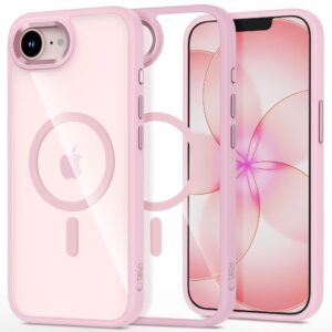 Tech-Protect MAGMAT MagSafe Apple iPhone 16E / 17E ŠVIESIAI ROŽINIS/SKAIDRUS