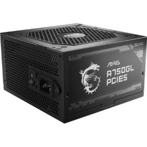 Power Supply|MSI|750 Watts|Efficiency 80 PLUS GOLD|PFC Active|MAGA750GLPCIE5