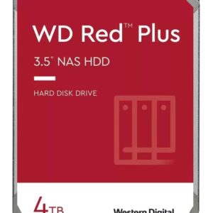 HDD|WESTERN DIGITAL|Red Plus|4TB|SATA 3.0|128 MB|5400 rpm|3,5"|WD40EFZX