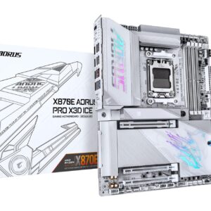 Mainboard|GIGABYTE|AMD X870E|Socket AM5|ATX|RAM DDR5-SDRAM|4xSlots|Wi-Fi Yes|Bluetooth Yes|4xNumber of M.2 (M) slots|X870E A PRO X ICE|X870EAPROXICE - Image 1