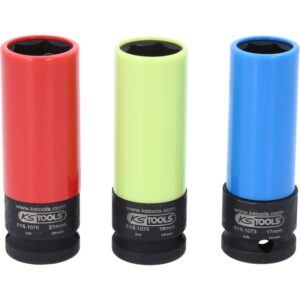 3 dalių šešiakampių smūginių galvučių rinkinys KS TOOLS 1/2" - Image 4