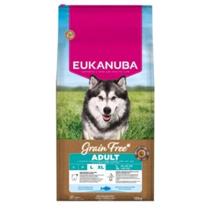 EUKANUBA Grain Free Adult Large Ocean Fish - sausas maistas šunims - 12kg