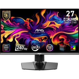Monitor|MSI|26.5 "|3840 x 2160 pixels|4K Ultra HD|Native aspect ratio 16:9|QD-OLED|MAG272UPQD-OLEDX24