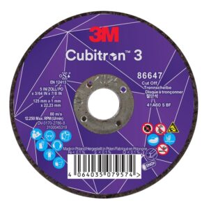 Pjovimo diskas 125x1x22mm, Cubitron 3