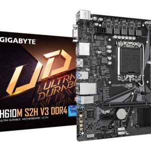 Mainboard|GIGABYTE|Intel H610|LGA1700|Micro-ATX|Memory DDR4|Memory slots 2|1xPCI-Express 3.0 1x|1xPCI-Express 4.0 16x|1xM.2|1x15pin D-sub|1xHDMI|2xDisplayPort|4xUSB 2.0|2xUSB 3.2|1xPS/2|1xRJ45|3xAudio port|H610MS2HV3DDR4