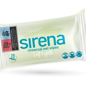 Drėgnosios servetėlės SIRENA, 15 vnt.