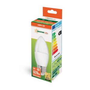 Lemputė Spectrum LED, B35, E27, 8W, 620LM, 3000K - Image 2