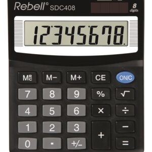 Stalinis skaičiuotuvas SDC408, juodas - Image 2