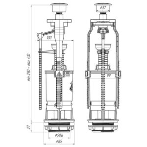 NULEID MECHANIZ METALIZUOTAS MYGTUKAS - Image 2