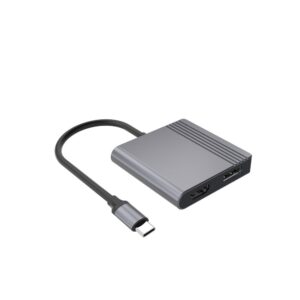 Gembird A-CM-HDMIFDPF-01 USB-C į HDMI + DP adapteris, 4K 60Hz, juodas - Image 2