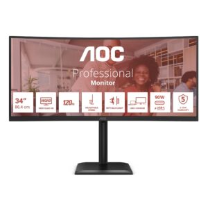 LCD Monitor|AOC|34 "|3440 x 1440 pixels|UltraWide Quad HD|Native aspect ratio 21:9|LCD|Curved|CU34E4CV