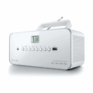 Muse | M-28RDW | Portable radio CD/MP3 Player with USB | White - Image 3