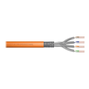 Digitus CAT 7 S-FTP installation cable, 1200 MHz Dca (EN 50575), AWG 23/1, 100 m ring, SX, Orange | Digitus - Image 3