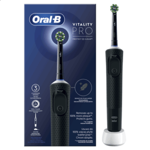 Oral-B | Electric Toothbrush | D103 Vitality Pro | Rechargeable | For adults | Number of brush heads included 1 | Number of teeth brushing modes 3 | Black - Image 3