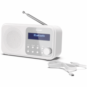 Sharp DR-P420(WH) Tokyo Portable Digital Radio, FM/DAB/DAB+, Bluetooth 5.0, USB or Battery Powered, Snowy White | Sharp | Tokyo Portable Digital Radio | DR-P420(WH) | Bluetooth | White - Image 19