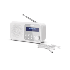Sharp DR-P420(WH) Tokyo Portable Digital Radio, FM/DAB/DAB+, Bluetooth 5.0, USB or Battery Powered, Snowy White | Sharp | Tokyo Portable Digital Radio | DR-P420(WH) | Bluetooth | White - Image 22