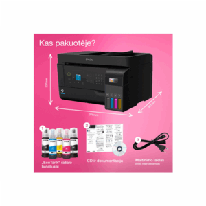 Epson | Multifunctional printer | EcoTank L5590 | Inkjet | Colour | Inkjet Multifunctional Printer | A4 | Wi-Fi | Black - Image 120