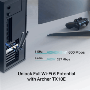 TP-LINK AX900 Wi-Fi 6 Bluetooth PCIe Adapter | Archer TX10E | 802.11ax | MU-MiMO Yes | no PoE | Antenna type Two High Gain Dual-Band Antennas - Image 7