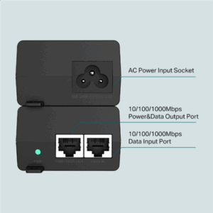 TP-LINK | PoE+ Injector Adapter | TL-POE160S | 10/100/1000 Mbit/s | Ethernet LAN (RJ-45) ports 1x10/100/1000Mbps RJ45 data-in port, 1x10/100/1000Mbps RJ45 power and data-out port - Image 4