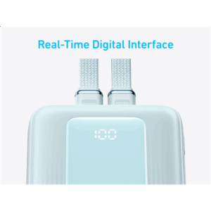 Anker Power Bank with Built-In USB-C and + Lighting Cable | A1680031 | 10000 mAh | 30W | Blue - Image 3