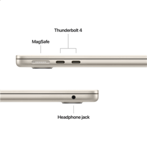 Apple MacBook | Air | Starlight | 13  | IPS | 2560 x 1664 pixels | Apple M4 | 16 GB | Solid-state drive capacity 256 GB | Apple M4 chip 10-core CPU/8-core GPU | macOS | 802.11ax | Bluetooth version 5.0 | Keyboard language Russian | Keyboard backlit - Image 6
