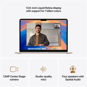 Apple MacBook | Air | Starlight | 13 | IPS | 2560 x 1664 pixels | Apple M4 | 16 GB | Solid-state drive capacity 256 GB | Apple M4 chip 10-core CPU/8-core GPU | macOS | 802.11ax | Bluetooth version 5.0 | Keyboard language English | Keyboard backlit | Warranty 12 month(s) - Image 4