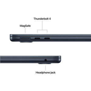 Apple MacBook | Air | Midnight | 13 | IPS | 2560 x 1664 pixels | Apple M4 | 16 GB | Solid-state drive capacity 256 GB | Apple M4 chip 10-core CPU/8-core GPU | macOS | 802.11ax | Bluetooth version 5.0 | Keyboard language Russian | Keyboard backlit | Warranty 12 month(s) - Image 5