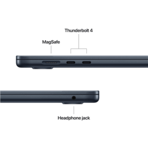 Apple MacBook | Air | Midnight | 15  | 2880 x 1864 pixels | Apple M4 | 16 GB | Solid-state drive capacity 256 GB | Apple M4 chip 10-core CPU/10-core GPU | macOS | 802.11ax | Bluetooth version 5.0 | Keyboard language Russian | Keyboard backlit | Warranty 12 month(s) - Image 6