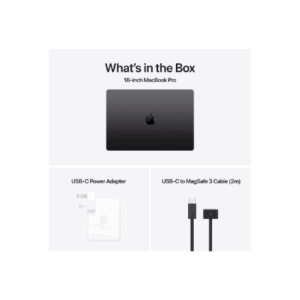 Apple MacBook | Pro | Space Black | 16 | 3456 x 2234 pixels | Apple M4 Pro | 24 GB | Solid-state drive capacity 512 GB | Apple M4 Pro chip 14-core CPU/20-core GPU | macOS | 802.11ax | Bluetooth version 5.3 | Keyboard language English | Keyboard backlit | Warranty 12 month(s) - Image 8