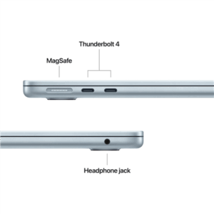 Apple MacBook | Air | Sky Blue | 13  | IPS | 2560 x 1664 pixels | Apple M4 | 16 GB | Solid-state drive capacity 256 GB | Apple M4 chip 10-core CPU/8-core GPU | macOS | 802.11ax | Bluetooth version 5.0 | Keyboard language English | Keyboard backlit | Warranty 12 month(s) - Image 4