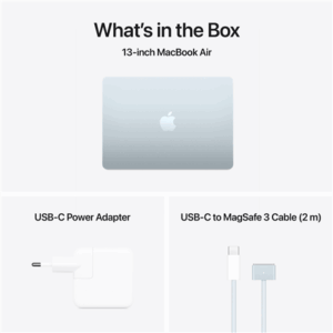 Apple MacBook | Air | Sky Blue | 13  | IPS | 2560 x 1664 pixels | Apple M4 | 16 GB | Solid-state drive capacity 256 GB | Apple M4 chip 10-core CPU/8-core GPU | macOS | 802.11ax | Bluetooth version 5.0 | Keyboard language English | Keyboard backlit | Warranty 12 month(s) - Image 5