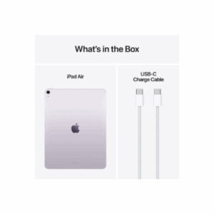 Apple | iPad Air Wi-Fi + Cellular | 13 " | Purple | IPS | 2732 x 2048 pixels | Apple M3 | 8 GB | 256 GB | 3G | 4G | 5G | Wi-Fi | Front camera | 12 MP | Rear camera | 12 MP | Bluetooth | 5.3 | iPadOS | USB-C charging cable - Image 4