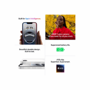 Apple | iPhone 16e | Black | 6.1  | 2532 x 1170 pixels | OLED | A18 | Internal RAM 8 GB | 256 GB | Dual SIM | Nano SIM | 5G | Main camera resolution 48 MP | iOS 26 | Secondary camera resolution 12 MP - Image 8