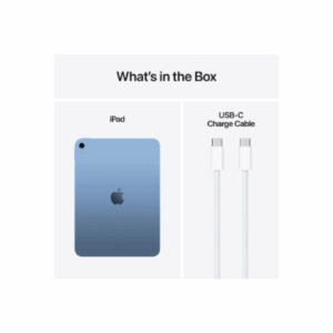 Apple | iPad | 11  | Blue | IPS, Liquid Retina | 2360 x 1640 pixels | Apple A16 | 256 GB | Wi-Fi | Front camera | 12 MP | Rear camera | 12 MP | Bluetooth | 5.3 | iPadOS | USB-C charging cable - Image 4
