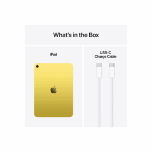 Apple | iPad | 11  | Yellow | IPS, Liquid Retina | 2360 x 1640 pixels | Apple A16 | 256 GB | Wi-Fi | Front camera | 12 MP | Rear camera | 12 MP | Bluetooth | 5.3 | iPadOS | USB-C charging cable - Image 5