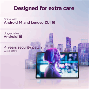 Lenovo Idea Tab Pro Wi-Fi (w/o power adapter) | ZAE40020SE | 12.7 " | Luna Grey | LTPS | 2944 x 1840 pixels | MediaTek | Dimensity 8300 | 8 GB | Soldered LPDDR5x | 256 GB | Wi-Fi | Front camera | 8 MP | Rear camera | 13 MP | Bluetooth | 5.3 | Android | 14 (OS upgrades until Android 16 and 4 years security patches) | Warranty 24 month(s) | Lenovo Tab Pen Plus, USB-A to USB-C cable, Manual - Image 19