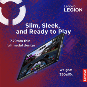Lenovo Legion Tab Wi-Fi  (w/o power adapter) | ZAEF0019SE | 8.8 " | Eclipse Black | LTPS | 2560 x 1600 pixels | Qualcomm | Snapdragon 8 Gen 3 | 12 GB | Soldered LPDDR5x | 256 GB | Wi-Fi | Front camera | 8 MP | Rear camera | 13 MP | Bluetooth | 5.4 | Android | 14 (OS upgrades until Android 16 and 4 years security patches) | Warranty 24 month(s) | Folio Case + Glass Film, USB-A to USB-C cable, Manual - Image 25