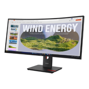 Lenovo | ThinkVision | T34WD-40 | 34  | VA | 21:9 | 120 Hz | 4 ms | 3440 x 1440 pixels | 300 cd/m² | HDMI ports quantity 1 | Eclipse black | Warranty 36 month(s) - Image 3
