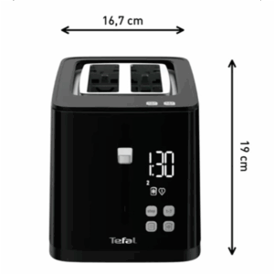 TEFAL Toaster | TT6408 | Power 850 W | Number of slots 2 | Housing material Plastic | Black - Image 4