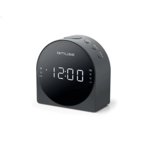 Muse | Dual Alarm Clock radio PLL | M-185CR | AUX in | Black - Image 2