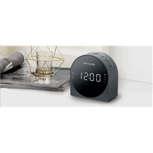 Muse | Dual Alarm Clock radio PLL | M-185CR | AUX in | Black - Image 3