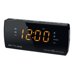 Muse | Dual Alarm Clock radio PLL | M-185CR | AUX in | Black - Image 5