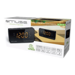 Muse | Dual Alarm Clock radio PLL | M-185CR | AUX in | Black - Image 6