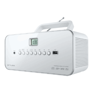 Muse | M-28RDW | Portable radio CD/MP3 Player with USB | White - Image 2