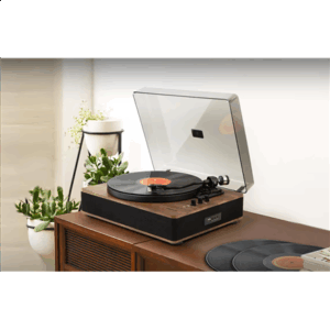 Muse Turntable Stereo System with Bluetooth Out | MT-107 BTO | 2x5 W | Bluetooth | Black/Brown - Image 5