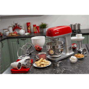 Gorenje | Kitchen machine | MMC1000RLR | 1000 W | Number of speeds 7 | Bowl capacity 4.5 L | Meat mincer | Stainless Steel/Red - Image 6