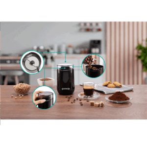 Gorenje | Coffee Grinder | SMK150SB | 150 W | Coffee beans capacity 45 g | Lid safety switch | Black - Image 8