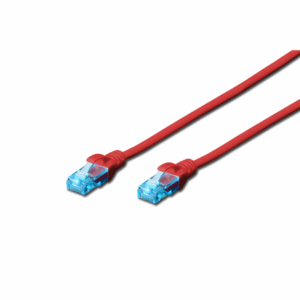 CAT 5e U-UTP | Patch cord | PVC AWG 26/7 | Boots with kink protection, strain relief and latch protection | Red | 0.5 m | Modular RJ45 (8/8) plug - Image 4